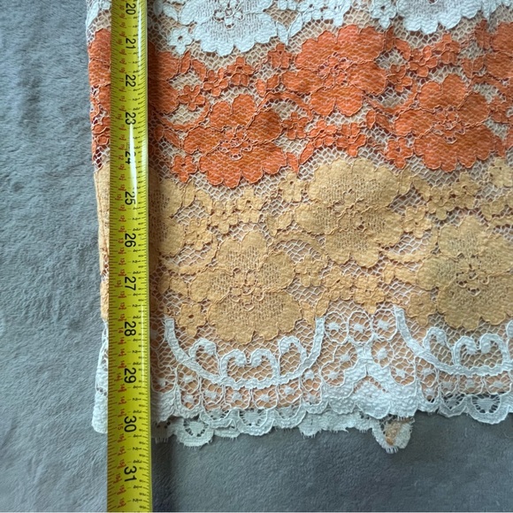 New York & Company Shades of Orange Lace Sleeveless Dress - Picture 10 of 11